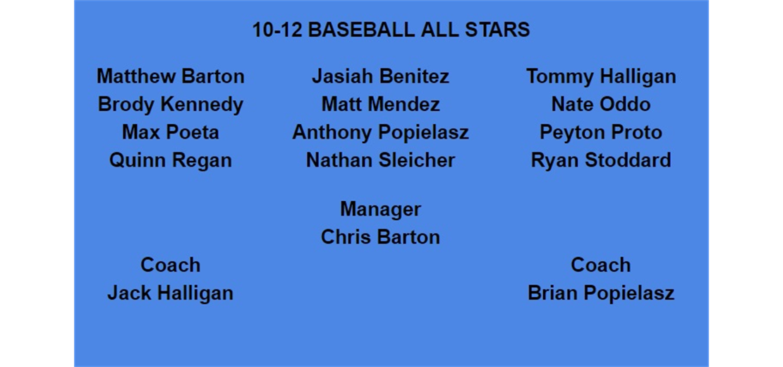 2023 10-12 BASEBALL ALL STAR TEAM