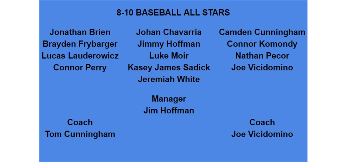 2023 8-10 BASEBALL ALL STAR TEAM