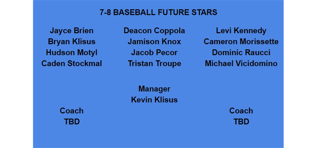 2023 7-8 BASEBALL FUTURE STARS TEAM